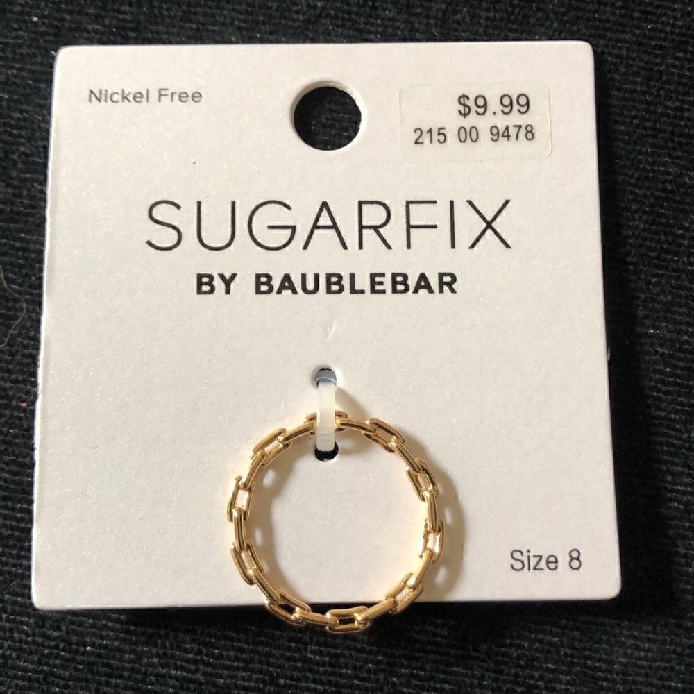 Baublebar Chain Link Ring Bundle Size 8 BNIP